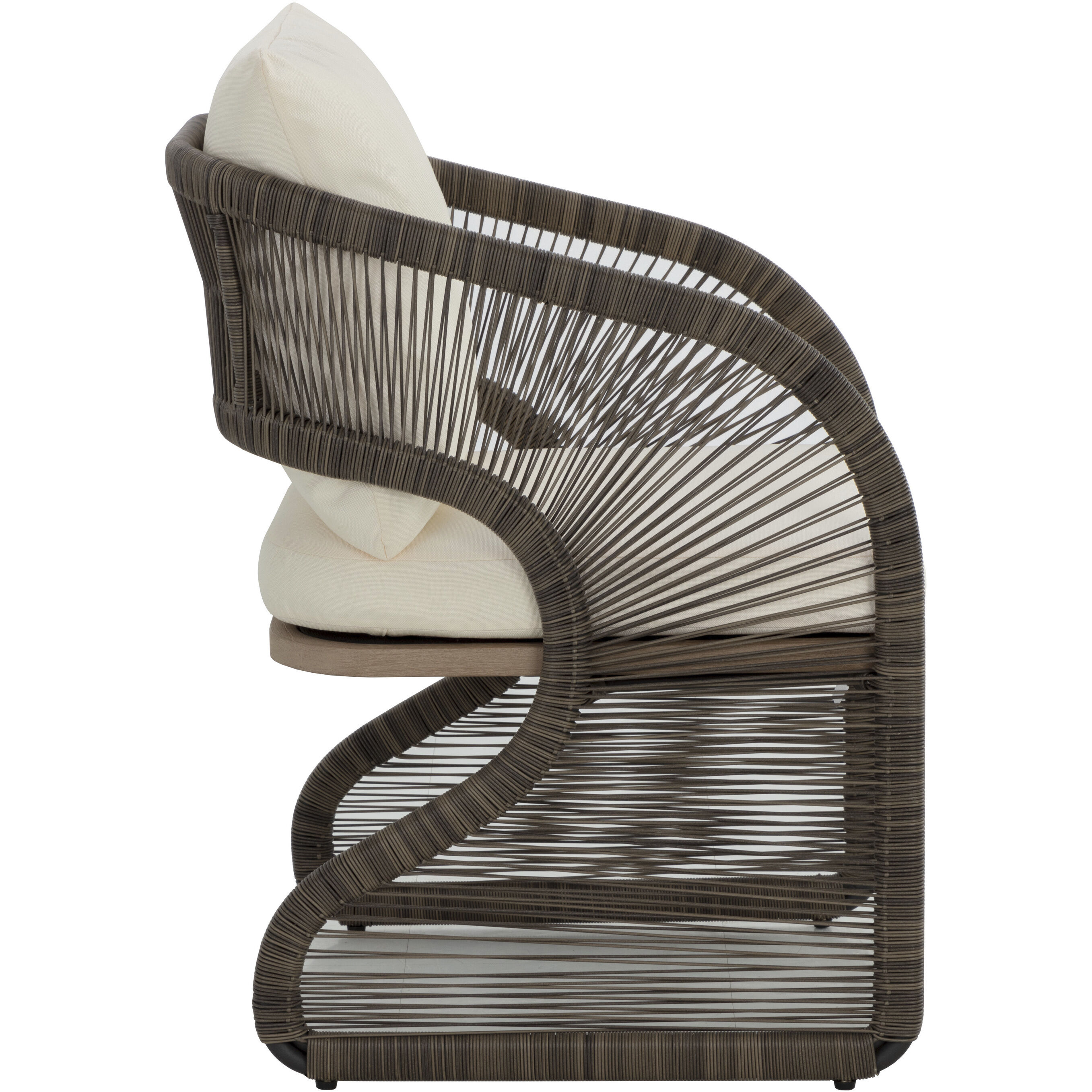 Toulon Stinson Cream Outdoor Dining Chair